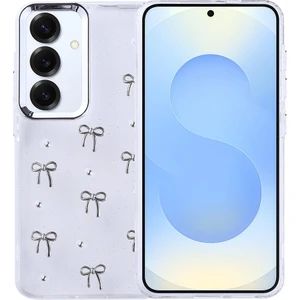 Galaxy S25 Plus Kılıf Airbag Tasarımlı Simli Şeffaf Mkst Kutup Kapak - Fiyonk