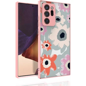 Galaxy Note 20 Ultra Kılıf Desenli Kamera Korumalı Parlak Mkst Nora Kapak-No5