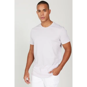 Altınyıldız Classics Erkek Lila Slim Fit Dar Kesim %100 Pamuk Bisiklet Yaka Tişört