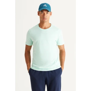 Altınyıldız Classics Erkek Mint %100 Pamuk Slim Fit Dar Kesim Bisiklet Yaka Tişört