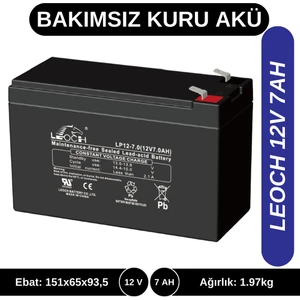 LEOCH 12V 7AH KURU TİP AKÜ