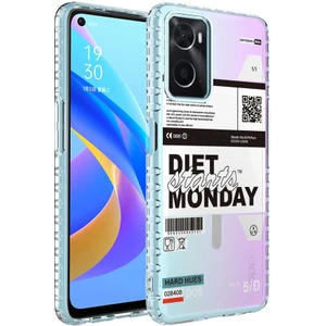 Oppo A96 4g Kılıf Airbag Kenarlı Renkli Desenli Silikon Mkst Elegans Kapak-No5