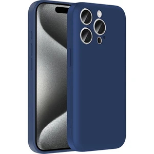 iPhone 15 Pro Max Kılıf Kamera Korumalı Kartlık Hazneli Mkst Vitra Kapak - Lacivert