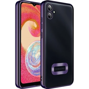 Galaxy A04E Kılıf Kamera Korumalı Logo Gösteren Mkst Omega Kapak-Derin Mor