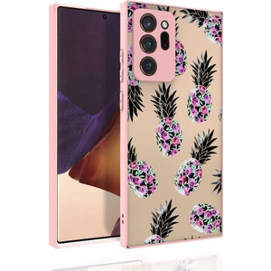 Galaxy Note 20 Ultra Kılıf Desenli Kamera Korumalı Parlak Mkst Nora Kapak-No1