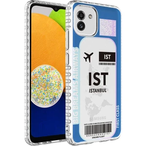 Galaxy A03 Kılıf Airbag Kenarlı Renkli Desenli Silikon Mkst Elegans Kapak-No4