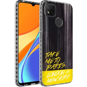 Xiaomi Redmi 9c Kılıf Airbag Kenarlı Renkli Desenli Silikon Mkst Elegans Kapak-No3