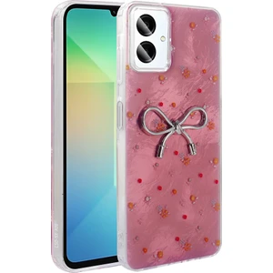Galaxy A06 Kılıf Kamera Korumalı Figürlü Mkst Ponti Silikon Kapak - Açık Pembe
