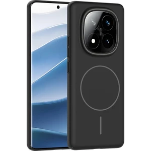 Redmi Note 14 Pro Plus Kılıf Magsafe Şarj Özellikli Mkst Ruby Silikon Kapak - Siyah