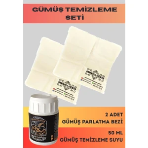 Osmanlı Gümüş 2 ADET Cilalı Gümüş Parlatma Temizleme Bezi Gümüş Parlatıcı