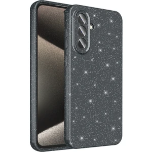 Galaxy A56 Kılıf Kamera Korumalı Simli Lüks Mkst Koton Kapak - Siyah