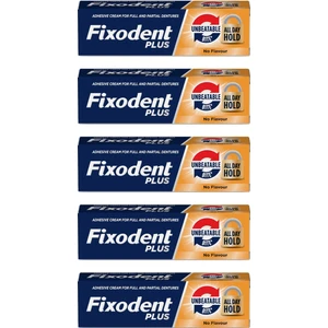 Plus Extra Güçlü Diş Protez Yapıştırıcı Tat Içermez Krem 40 gr 5 Adet
