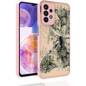Galaxy A23 Kılıf Desenli Kamera Korumalı Parlak Mkst Nora Kapak-No4