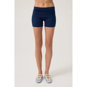Los Ojos Lacivert Katlanabilir Bel Detaylı Şort Lounge Shorts