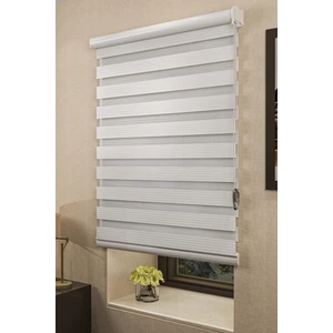  Zebra Beyaz Pliseli Düz Etek Dilimsiz  Kolay  Montaj  Kumaş