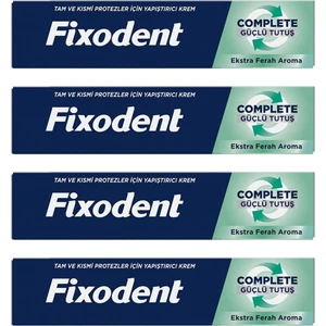 Complete Ekstra Ferah Diş Protezi Yapıştırıcı Krem 47 gr 4 Adet