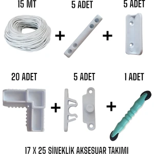 Aluwand 17X25 Sineklik Aksesuar Takımı – Kolay Montaj, Dayanıklı Malzeme