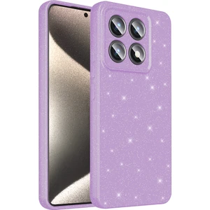 14T Pro Kılıf Kamera Korumalı Simli Lüks Mkst Koton Kapak - Lila