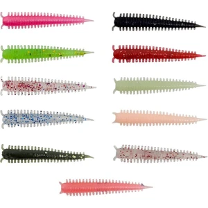 Zombie Worm Lrf Silikonu 4cm 8 Adet Black