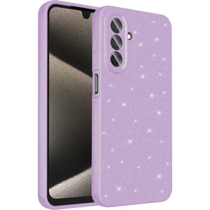 Galaxy A26 Kılıf Kamera Korumalı Simli Lüks Mkst Koton Kapak - Lila