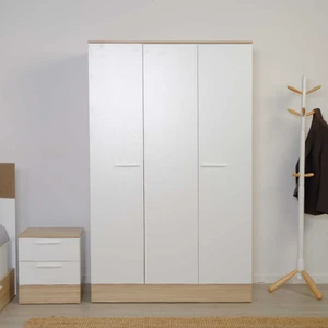 Adore Base Genç Odası 3 Kapılı Gardırop - Italyan Meşe-Beyaz