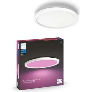 Hue Surimu Beyaz Sıva Üstü Rgb Akıllı LED Yuvarlak Panel Tavan Armatürü 40 cm Çapında 2850 Lumen