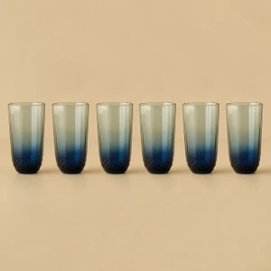 Bella Maison Colore Kesme Meşrubat Bardağı 6'lı Mavi (345 cc)