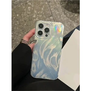 iPhone 14 Pro Uyumlu Tüylü Hologramlı Kılıf Darbeye Karşı Dayanıklı Kapak