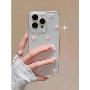 Apple iPhone 16 Pro Max Uyumlu Kılıf Pembe Fiyonk Darbeye Karşı Dayanıklı Yumuşak Silikon Kapak