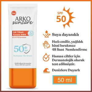 Suncare SPF50+ Çok Yüksek Korumalı Yüz Güneş Kremi 50 ml