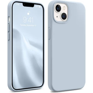 Apple Iphone 13-14 Lansman Kılıf Içi Kadifeli Kamera Yükseltili Silikon Kapak Bebe Mavisi