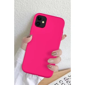 Apple Iphone 11 Uyumlu Altı Kapalı Lansman Kılıf Kapak Fuşya Pembe