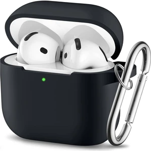 KVK Privacy Airpods 4. Nesil Kulaklık Kılıfı Silikon 2024 Kancalı Kılıf Siyah