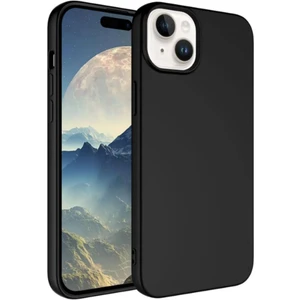 Iphone 15 Kılıf Kadife Lansman Soft Yumuşak Liquid Silikon Kamera Korumalı Kapak Siyah