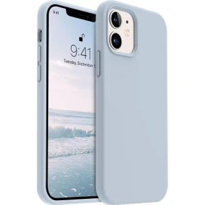 Apple iPhone 12/12PRO Kılıf Kadife Lansman Soft Yumuşak Liquid Silikon Kamera Korumalı Kapak Bebe