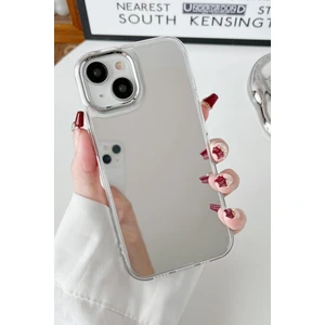 Apple iPhone 13-14 Uyumlu Aynalı Kılıf Kadınlar Için Makyaj Tazeleme Darbeye Karşı Dayanıklı Kapak