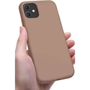 Apple Iphone 11 Kılıf Altı Kapalı Lansman Kılıf Kapak Kahve