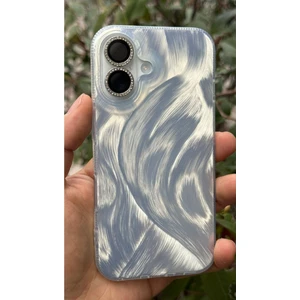 iPhone 16 Uyumlu Tüylü Hologramlı Kılıf Darbeye Karşı Dayanıklı Kapak