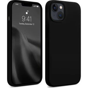 Apple Iphone 13-14 Lansman Kılıf Içi Kadifeli Kamera Yükseltili Silikon Kapak Siyah