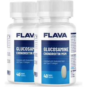 FLAVA GLUCOSAMİNE CHONDROİTİN MSM - 40 Tablet x 2 Adet