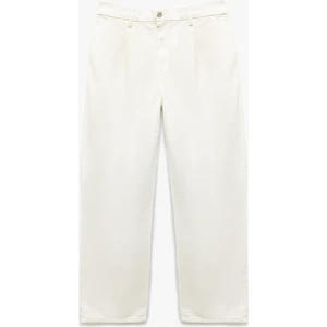 Pamuklu Normal Bel Cep Detaylı Oversize Cigarette Pantolon