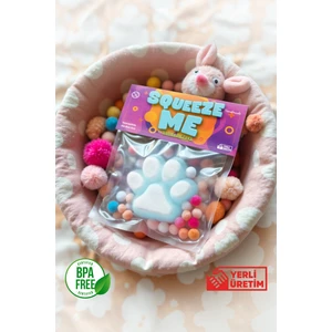 Mavi Kedi Patisi Taba Squishy – Yumuşak, Tüylü, Tatlı ve Sıkılabilir Sukuşi Oyuncağı