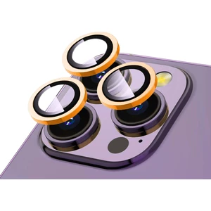 iPhone Uyumlu 14 Pro Max Zore Cl-12 Premium Safir Parmak Izi Bırakmayan Anti-Reflective Kamera Lens Koruyucu-Turuncu