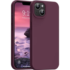 Apple Iphone 13-14 Lansman Kılıf Içi Kadifeli Kamera Yükseltili Silikon Kapak Bordo