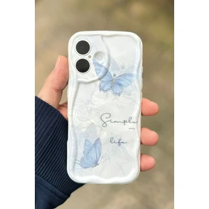 Iphone 16 Uyumlu Kılıf Kelebek Desenli Darbelere Dayanıklı Yumuşak Silikon Kapak