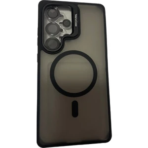 S25 Ultra Kılıf Magsafe Şarj Özellikli Standlı Teknocase Protective Kapak – Lens Koruma Hediyeli