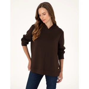 Pierre Cardin Kadın Kahverengi Oversize Sweatshirt 50314972-VR029