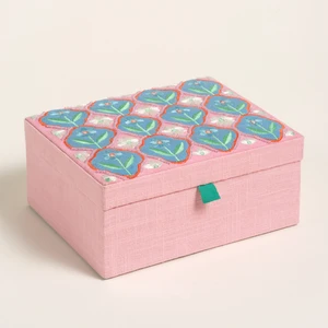 Rajpath Pamuk Dekoratif Kutu 19X14X8 cm Pembe
