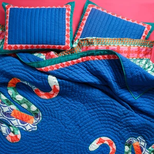 Uttar Kapitoneli 300 Tc Kıng Sıze Pamuk Saten Yatak Örtüsü Seti 260X280 cm Koyu Mavi