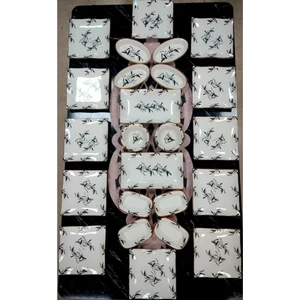 Yiğit Seramik Züccaciye Zeytin Dalı 12 Kişilik 24 Parça Desenli Kahvaltı Takımı